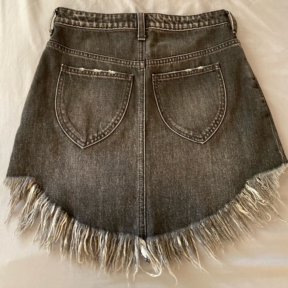 Free People Black Jean Skirt - Picture 2 of 3